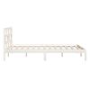 vidaXL Bedframe massief hout wit 135x190 cm