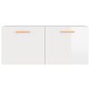 vidaXL Wandkast 80x35x36,5 cm bewerkt hout hoogglans wit