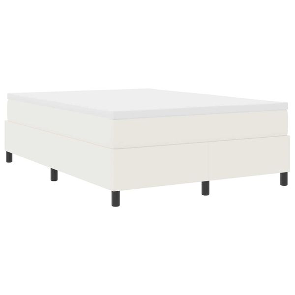 vidaXL Platform bedframe Crème 140 x 190 cm Stof