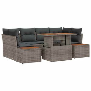 vidaXL Tuinbankenset 9 st Grijs en Bruin