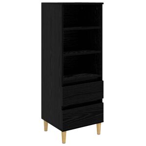 vidaXL Hoge kast Zwart eiken 40 x 36 x 110 cm Bewerkt hout