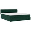 vidaXL Ottoman bed met matrassen 180x200cm fluweel donkergroen