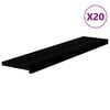 vidaXL Traptreden 20 st 110x30x2 cm massief eikenhout bruin-zwart