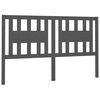 vidaXL Hoofdbord 166x4x100 cm massief grenenhout grijs