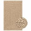 vidaXL Vloerkleed ZIZUR binnen en buiten 240x340 cm jute look
