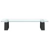 vidaXL Monitorstandaard 40x20x8 cm gehard glas en metaal zwart