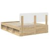 vidaXL Bedframe met hoofdeinde Sonoma 160 x 200 cm Massief grenenhout