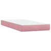 vidaXL Boxspring met matras en LED fluweel roze 200x210 cm