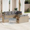 vidaXL 8-delige Loungeset met kussens poly rattan beige