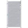 vidaXL Tuinpoort 85 x 174 cm Roestvrij staal zilver Vergrendelbaar