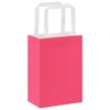 vidaXL Papieren zakken 50 st met hengsels 15x8x21 cm roze