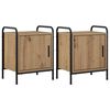 vidaXL Nachtkastje 2 st Artisanaal eiken 40 x 30 x 50 cm Bewerkt hout