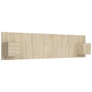 vidaXL Hoofdbord met kastjes bewerkt hout sonoma eikenkleurig