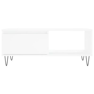 vidaXL Salontafel 90x50x36,5 cm bewerkt hout wit