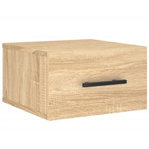 vidaXL Nachtkastje wandgemonteerd 35x35x20 cm sonoma eikenkleurig