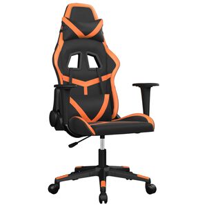 vidaXL Gamestoel kunstleer zwart en oranje