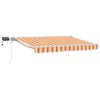 vidaXL Handmatige Luifelhouder met LED's Geel, Oranje en Wit 3,5 x 2 m
