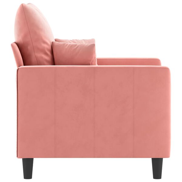 vidaXL Fauteuil 60 cm fluweel roze