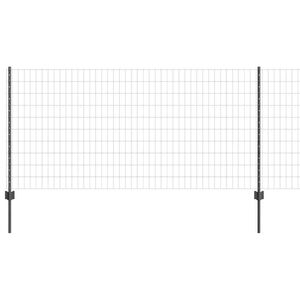 vidaXL Gelaste draadhek 10 x 1 m (B x H) PVC-Coated Staal Grijs Mesh