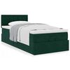 vidaXL Ottoman bed met matras 90x190cm fluweel donkergroen