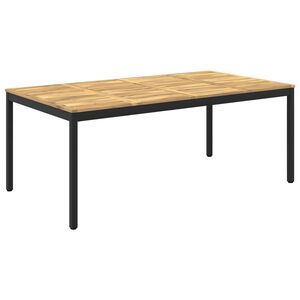 vidaXL Tuindiner tafel Wit en zwart 196 x 100,5 x 75 cm