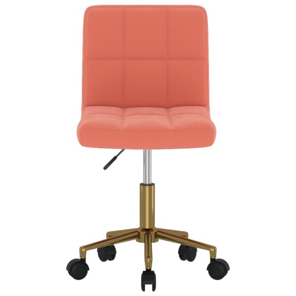 vidaXL Eetkamerstoelen draaibaar 2 st fluweel roze