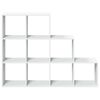 vidaXL Kamerscherm / boekenkast 3-laags 137,5x29x103,5 cm hout wit