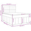 vidaXL Boxspring met matras stof donkerbruin 140x200 cm