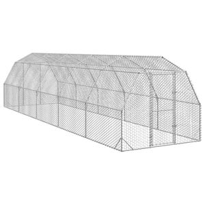 vidaXL Kippenren 2,5x10x2,25 m gegalvaniseerd staal