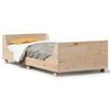 vidaXL Bedframe zonder matras massief grenenhout 75x190 cm