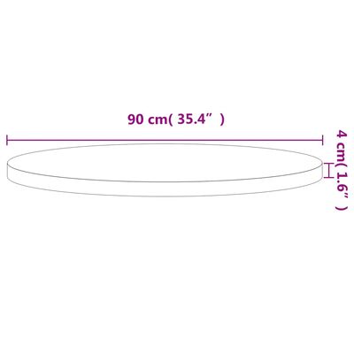 vidaXL Tafelblad rond Ø90x4 cm massief beukenhout