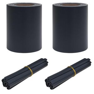 vidaXL Tuin Privacyschermen 70 x 0,19 m PVC Donkergrijs