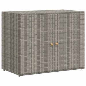 vidaXL Tuinkast 100x55,5x80 cm poly rattan grijs