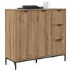 vidaXL Dressoir met lade Artisan Eiken 89,5 x 33 x 82 cm Bewerkt hout