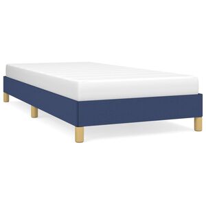 vidaXL Bedframe zonder matras 100x200 cm stof blauw