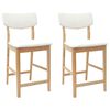 vidaXL Eettafelstoelen 2 st Massief Rubberhout Naturel 48 x 49 x 95 cm