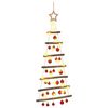 vidaXL Hangende kerstboom met ballen 90 cm 30 LED's Warmwit