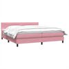 vidaXL Boxspring met matras fluweel roze 180x210 cm