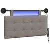 vidaXL Hangend hoofdbord Taupe Stof