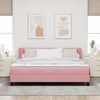 vidaXL Boxspringbed met matras Roze 200 x 180 cm Fluweel