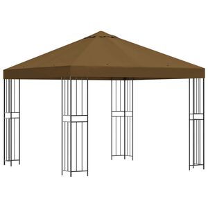 vidaXL Paviljoen 3 x 3 m Taupe Polyester en staal 190 gsm