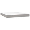 vidaXL Boxspring met matras en LED stof lichtgrijs 160x200 cm