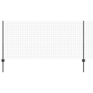 vidaXL Euro-hek met palen 10 x 1 m PVC-Coated Staal Grijs Mesh