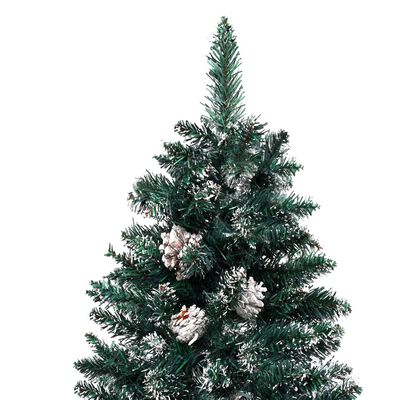 handleiding Vet Lounge vidaXL Kerstboom met echt hout en witte sneeuw smal 180 cm groen online  kopen | vidaXL.be