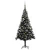 vidaXL Kunstkerstboom met verlichting en kerstballen 240 cm PVC zwart