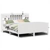 vidaXL Bed met boekenkast zonder matras grenenhout wit 180x200 cm
