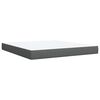 vidaXL Boxspring met matras stof donkergrijs 180x200 cm
