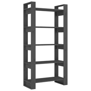 vidaXL Boekenkast/kamerscherm 80x35x160 cm massief hout grijs