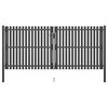 vidaXL Tuinpoort staal 400x150 cm antraciet