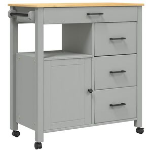 vidaXL Keukentrolley MONZA 84x40x88,5 cm massief grenenhout